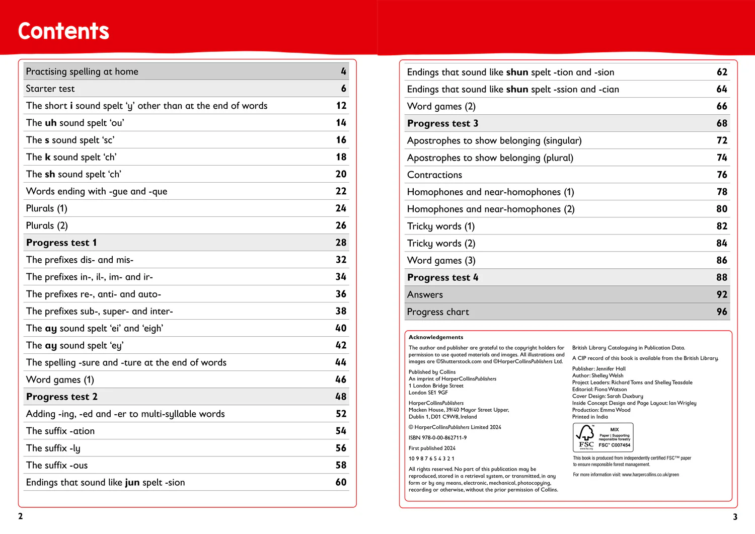 Collins KS2 Practice - Year 4 Spelling Targeted Practice Workbook: Ideal for use at home