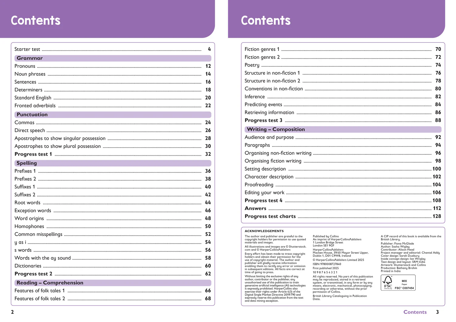 Collins KS2 Practice - Year 4 English Targeted Practice Workbook: Ideal for use at home and school (Second edition)