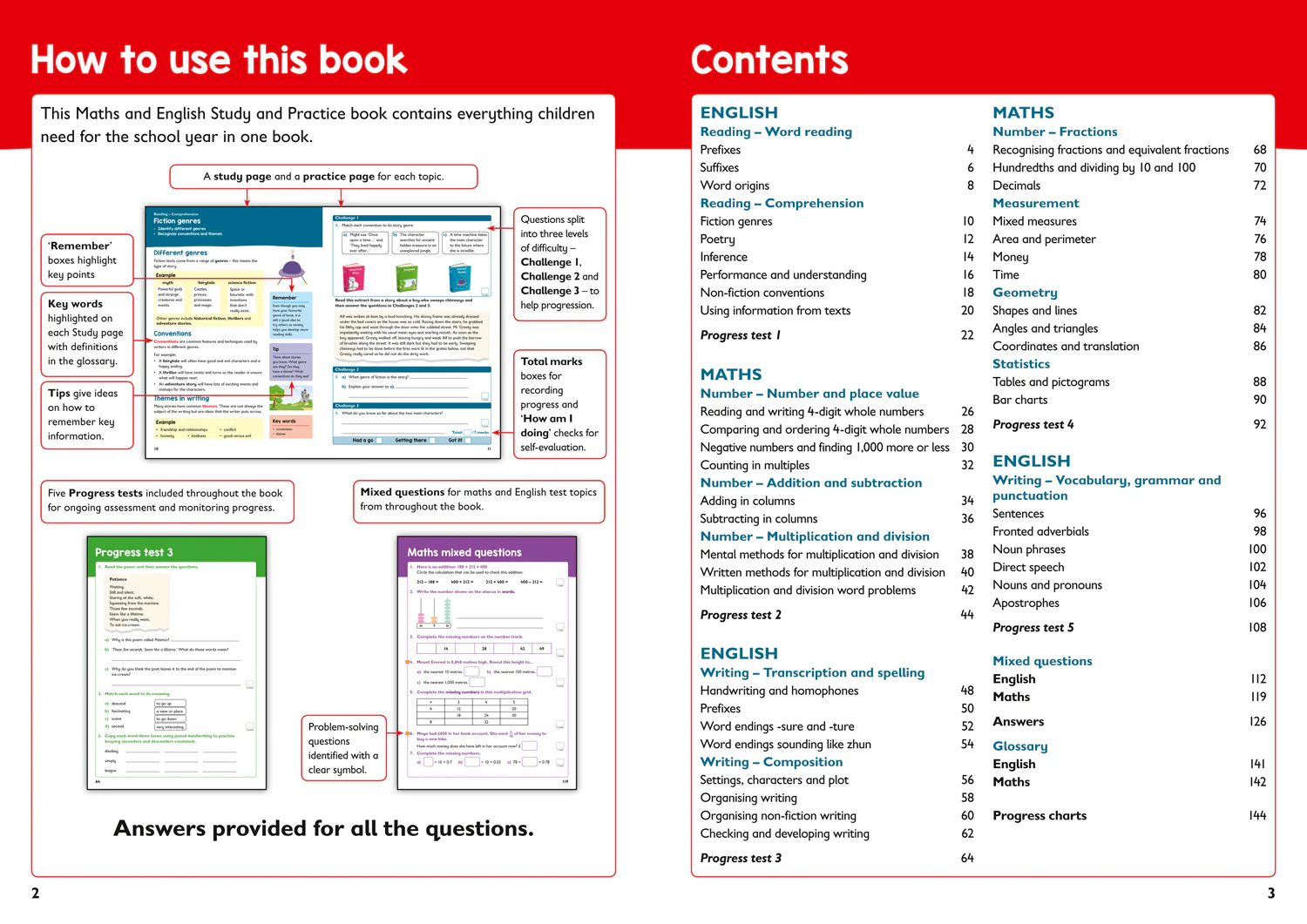 Collins KS2 Practice - Year 4 Maths and English KS2 Targeted Study & Practice Book: Ideal for use at home