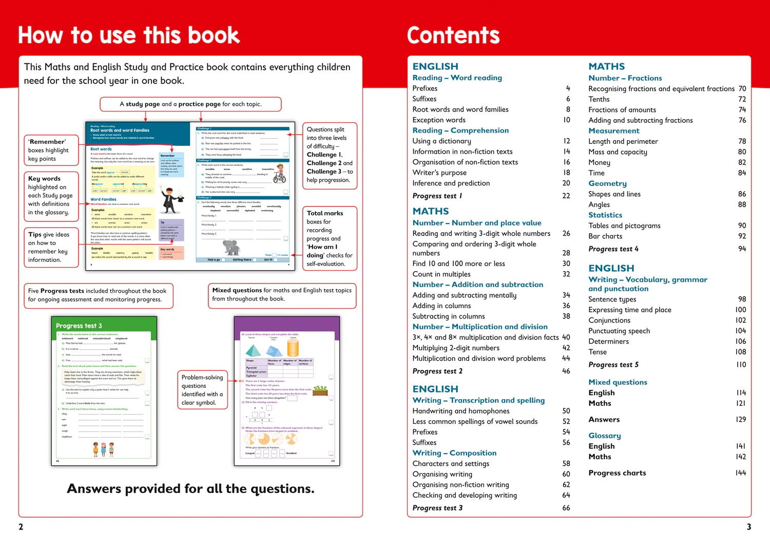 Collins KS2 Practice - Year 3 Maths and English KS2 Targeted Study & Practice Book: Ideal for use at home