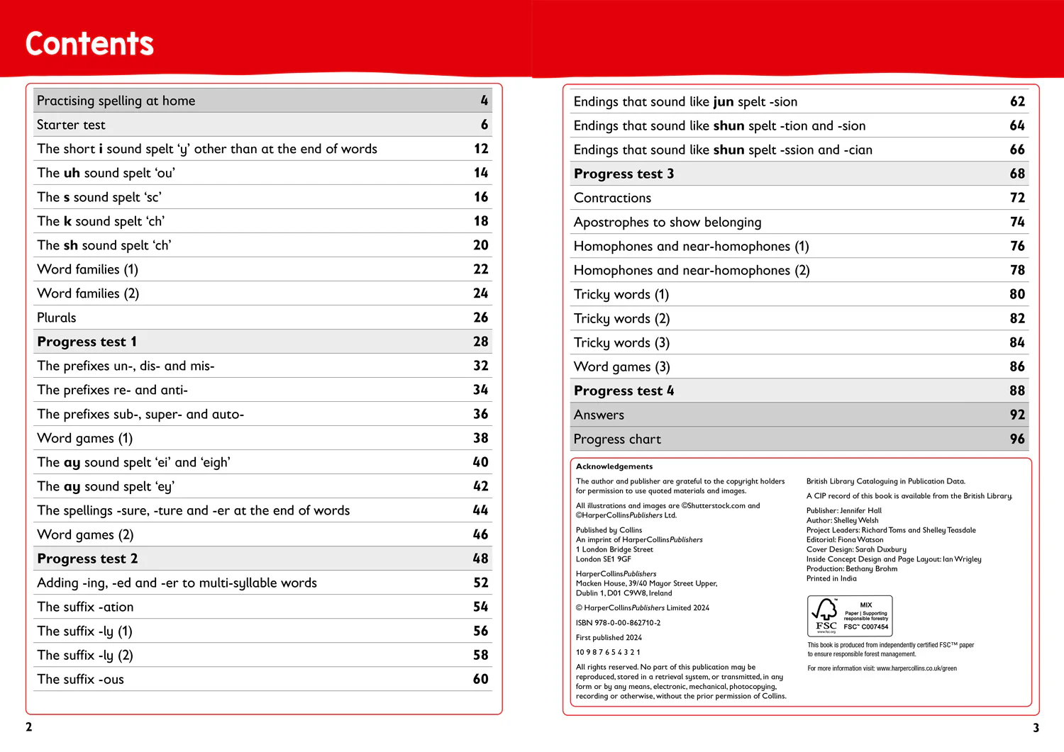 Collins KS2 Practice - Year 3 Spelling Targeted Practice Workbook: Ideal for use at home