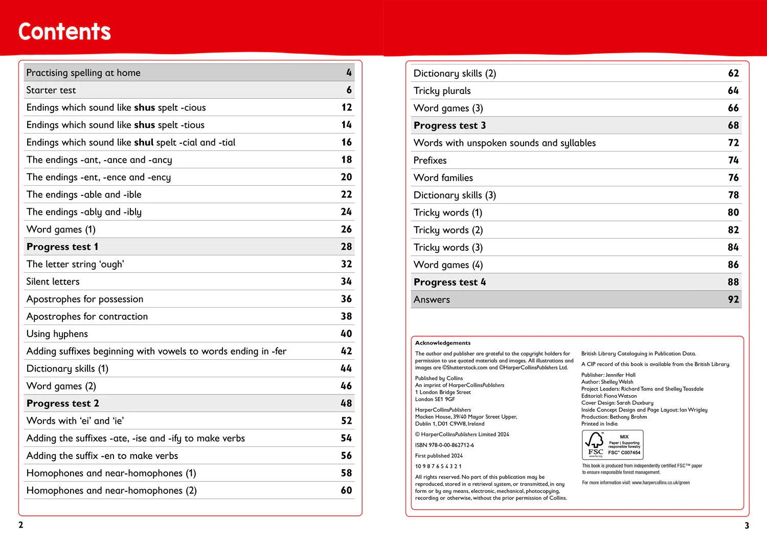 Collins KS2 Practice - Year 5 Spelling Targeted Practice Workbook: Ideal for use at home