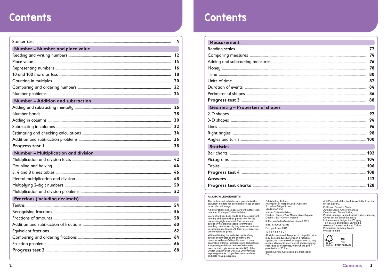 Collins KS2 Practice - Year 3 Maths Targeted Practice Workbook: Ideal for use at home and school (Second edition)