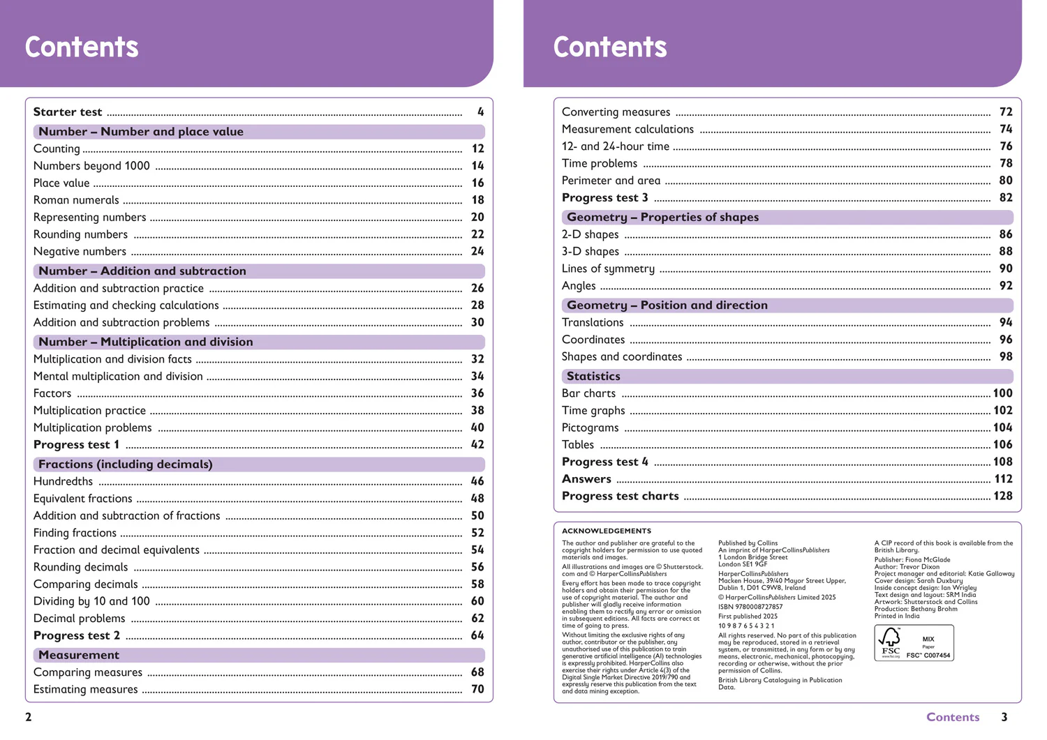 Collins KS2 Practice - Year 4 Maths Targeted Practice Workbook: Ideal for use at home and school (Second edition)