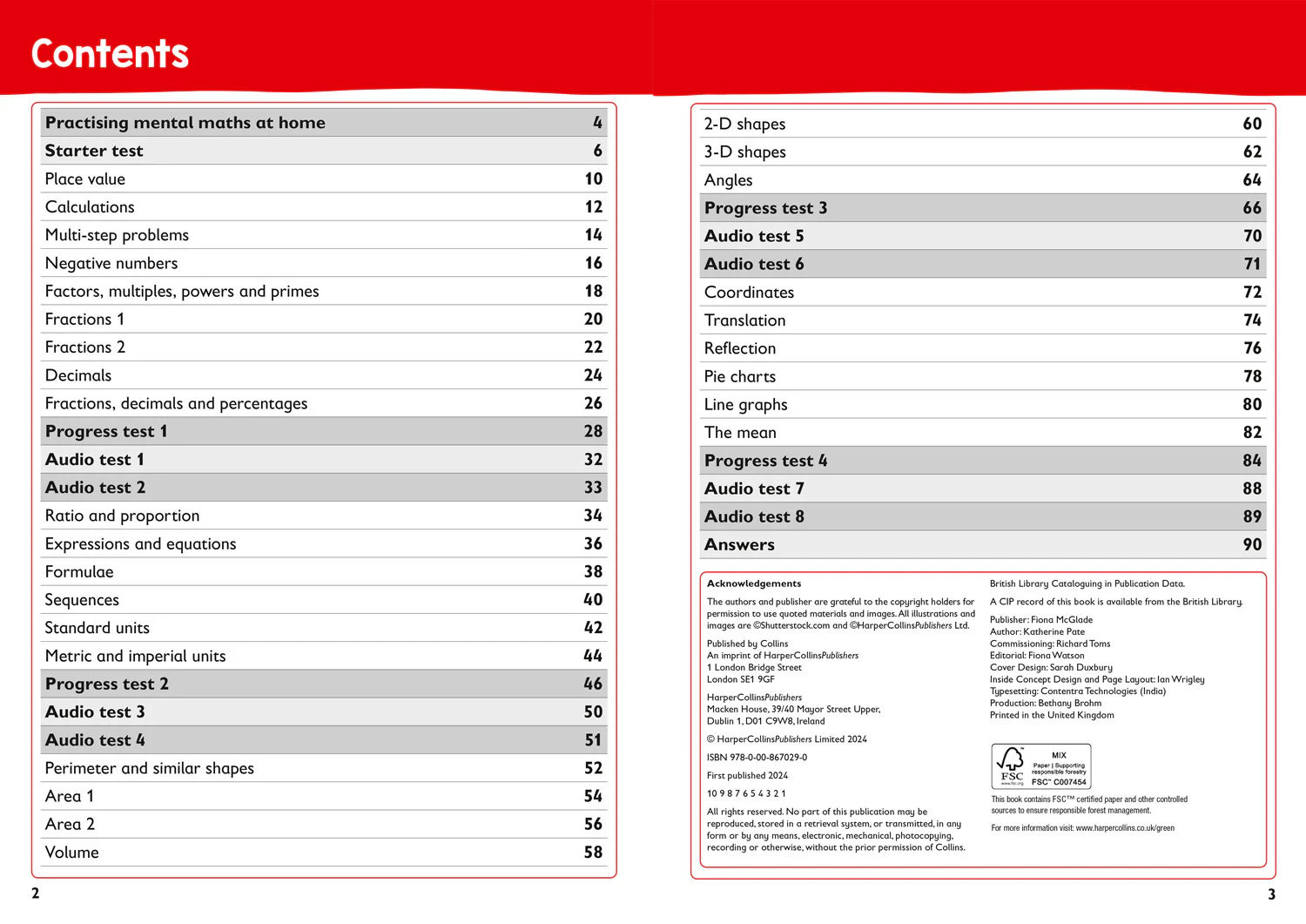 Collins KS2 SATs Practice - Year 6 Mental Maths SATs Targeted Practice Workbook: for the 2026 tests