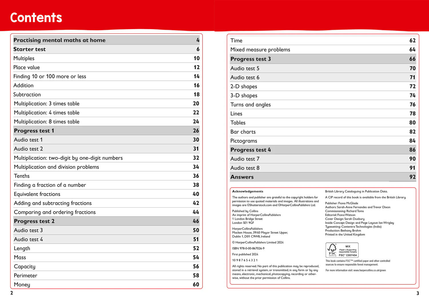 Collins KS2 Practice - Year 3 Mental Maths Targeted Practice Workbook: Ideal for use at home