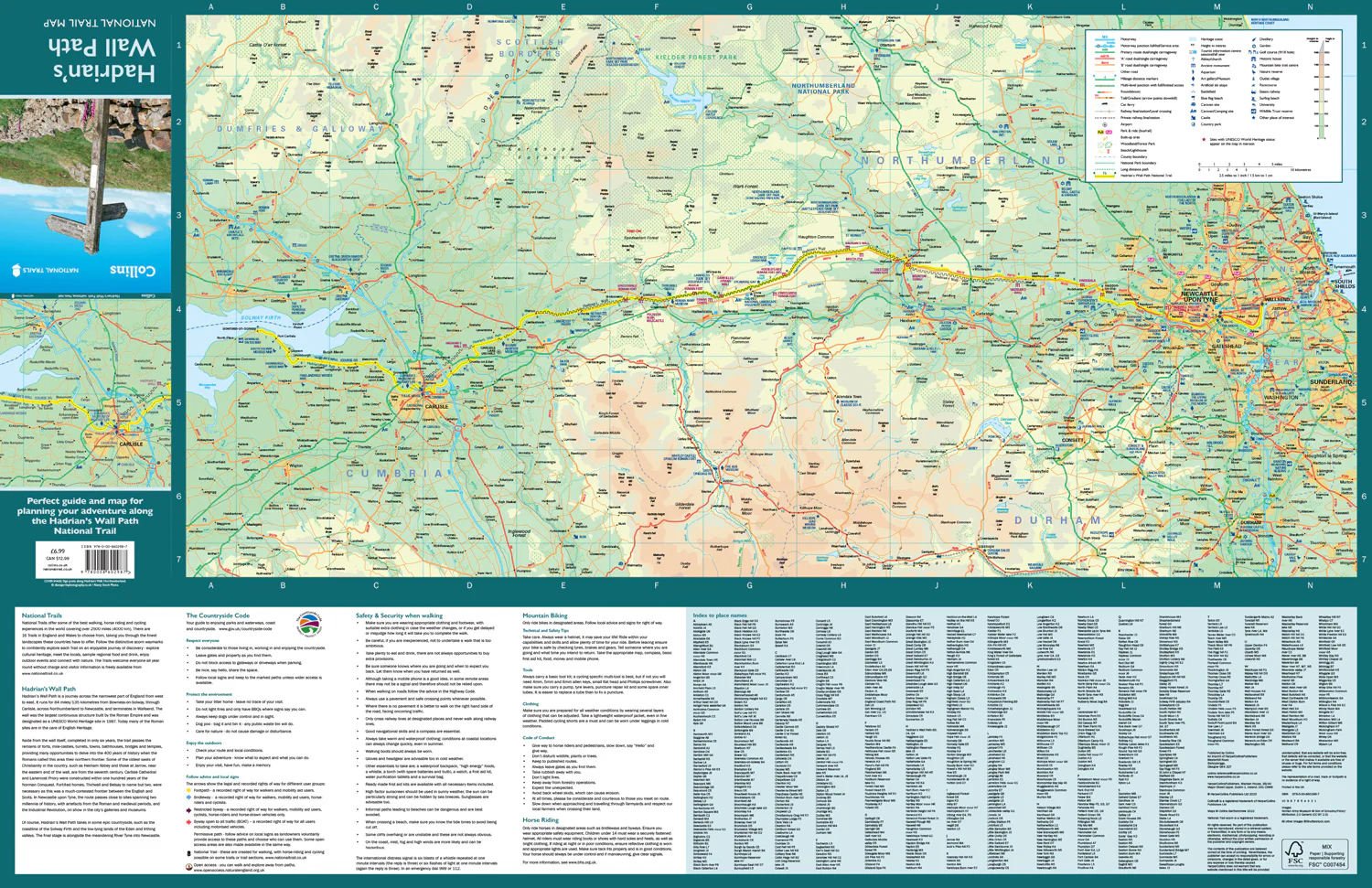 Hadrian’s Wall Path National Trail Map