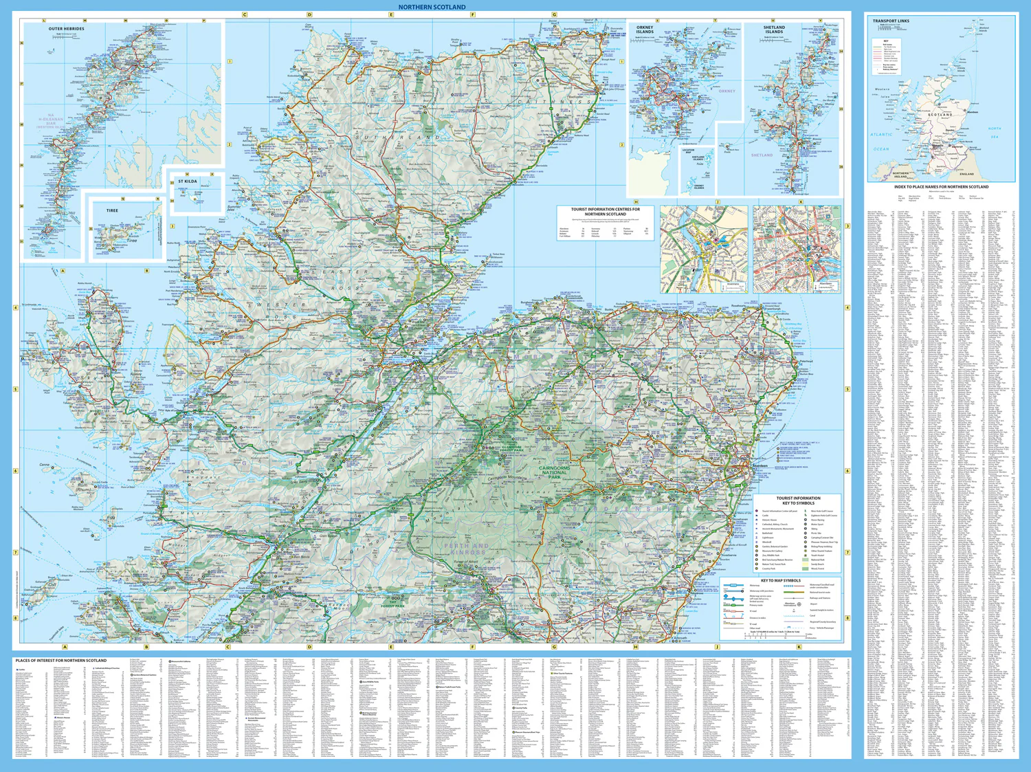 Scotland Touring Map: Ideal for exploring