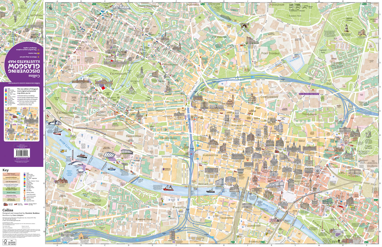 Discovering Glasgow Illustrated Map: Ideal for exploring (Third edition)