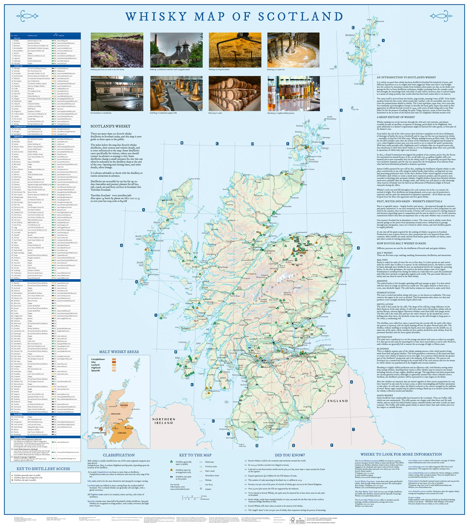 Collins Pictorial Maps - Whisky Map of Scotland: Discover where Scotland’s national drink is produced