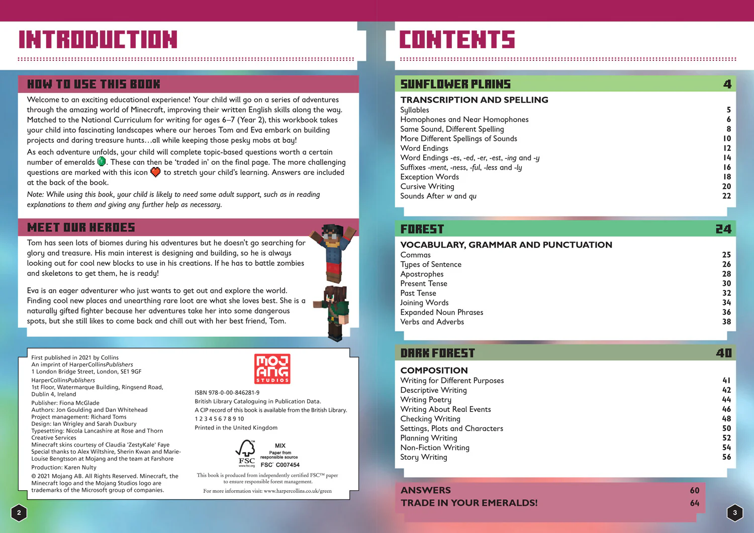 Minecraft Education - Minecraft English Ages 6-7: Official Workbook