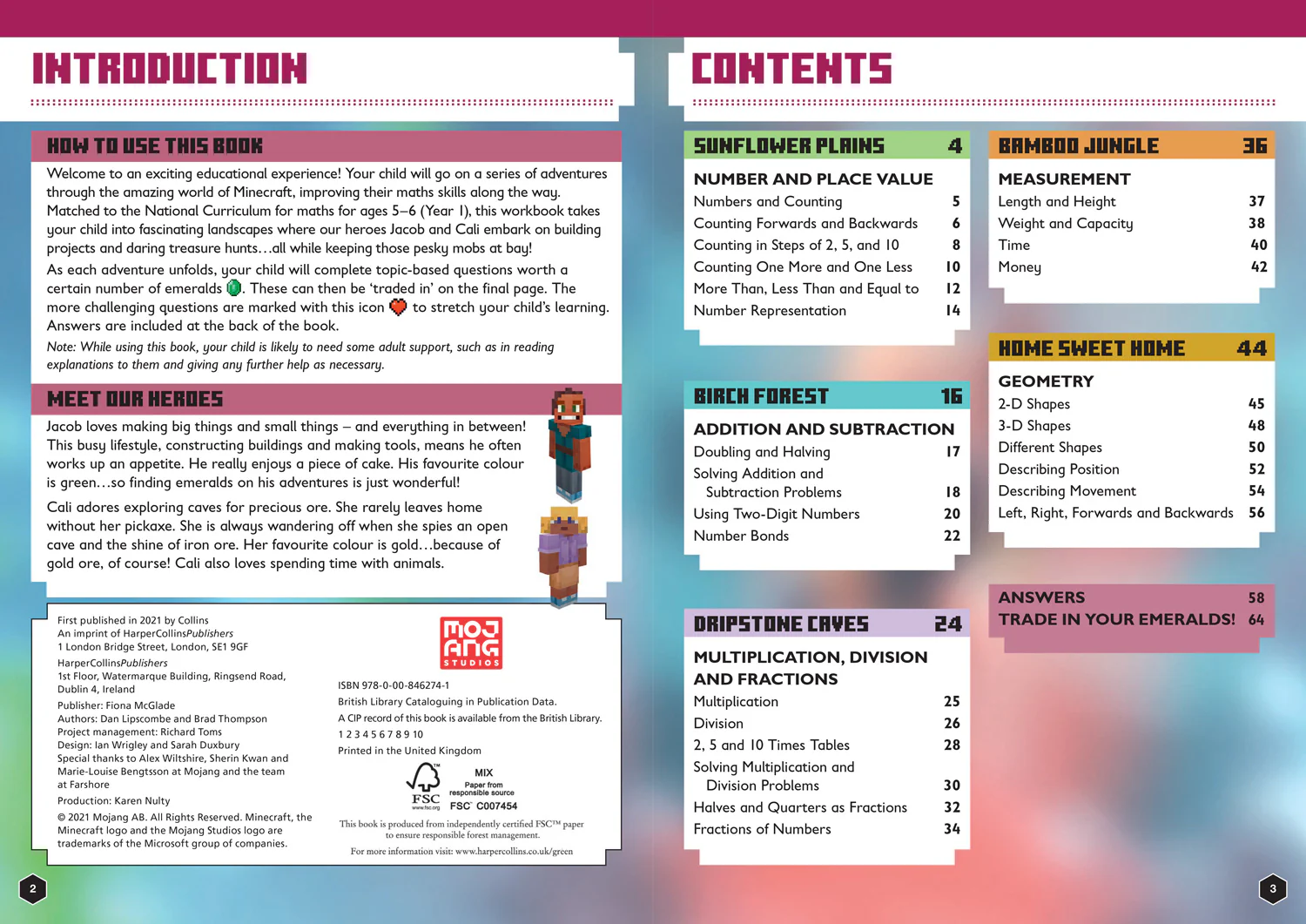 Minecraft Education - Minecraft Maths Ages 5-6: Official Workbook