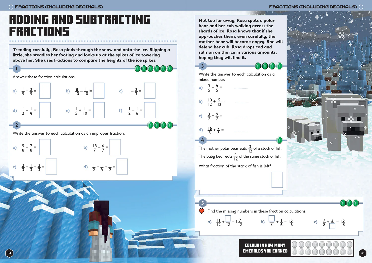 Minecraft Education - Minecraft Maths Ages 9-10: Official Workbook ...