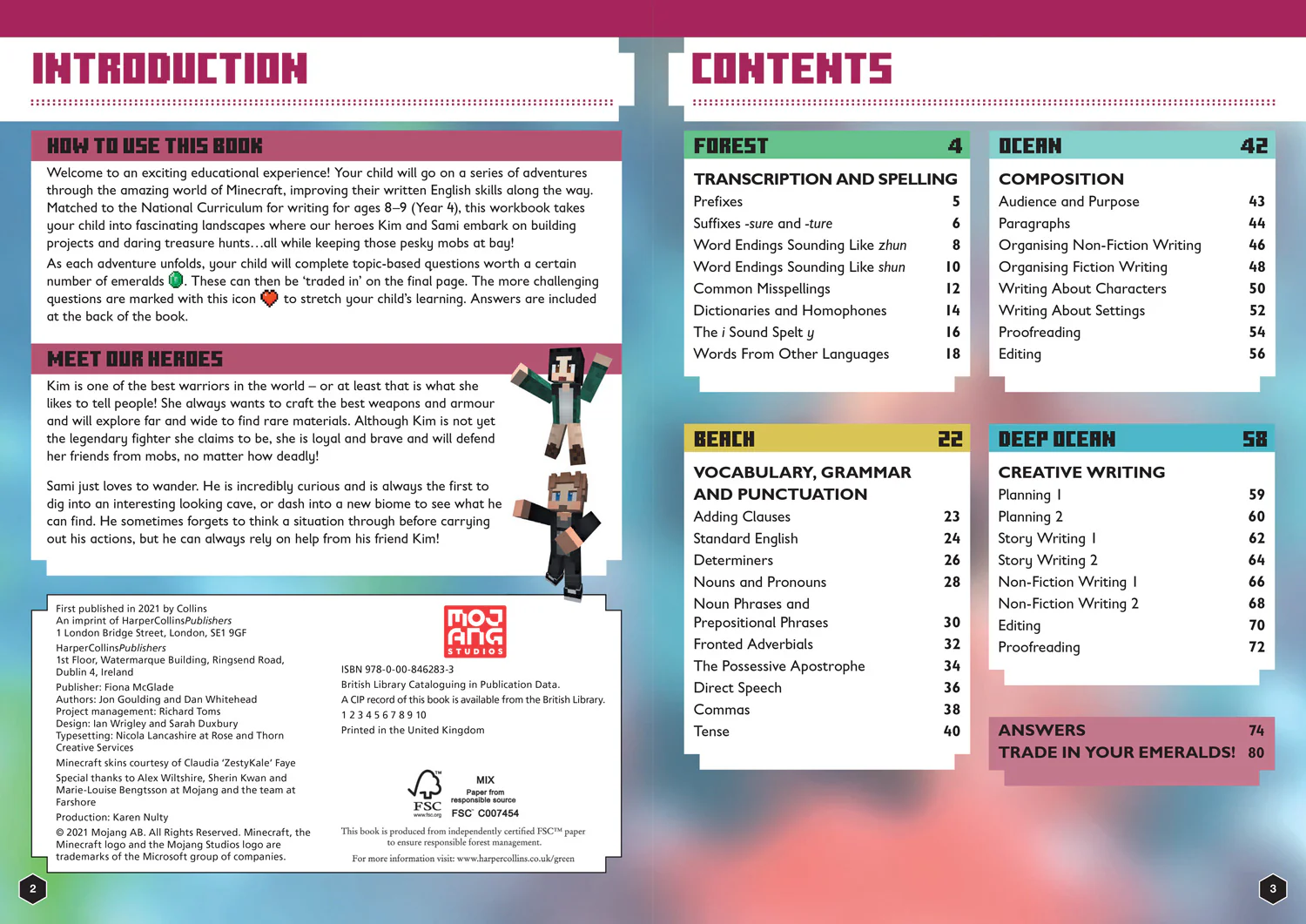 Minecraft Education - Minecraft English Ages 8-9: Official Workbook