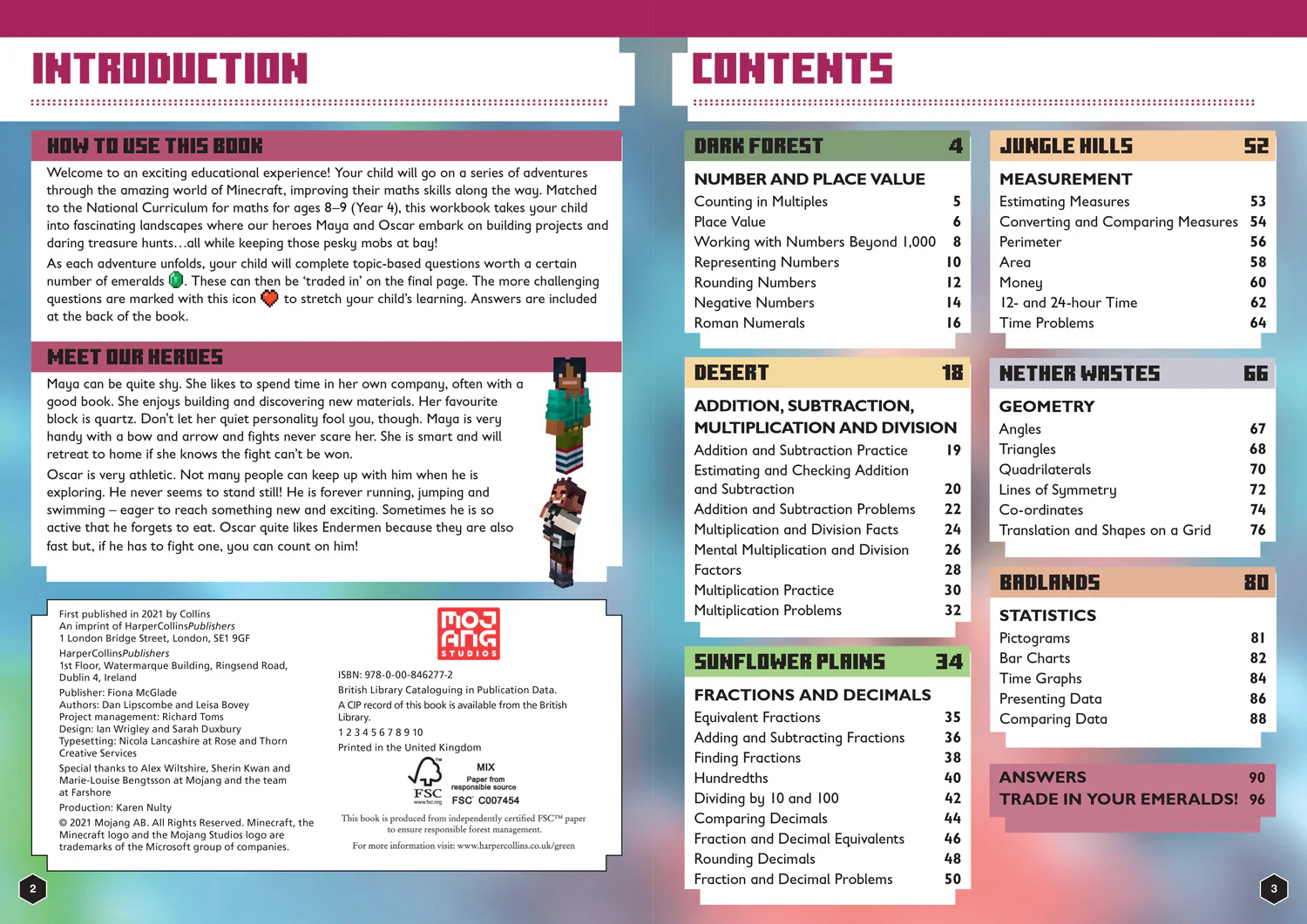 Minecraft Education - Minecraft Maths Ages 8-9: Official Workbook