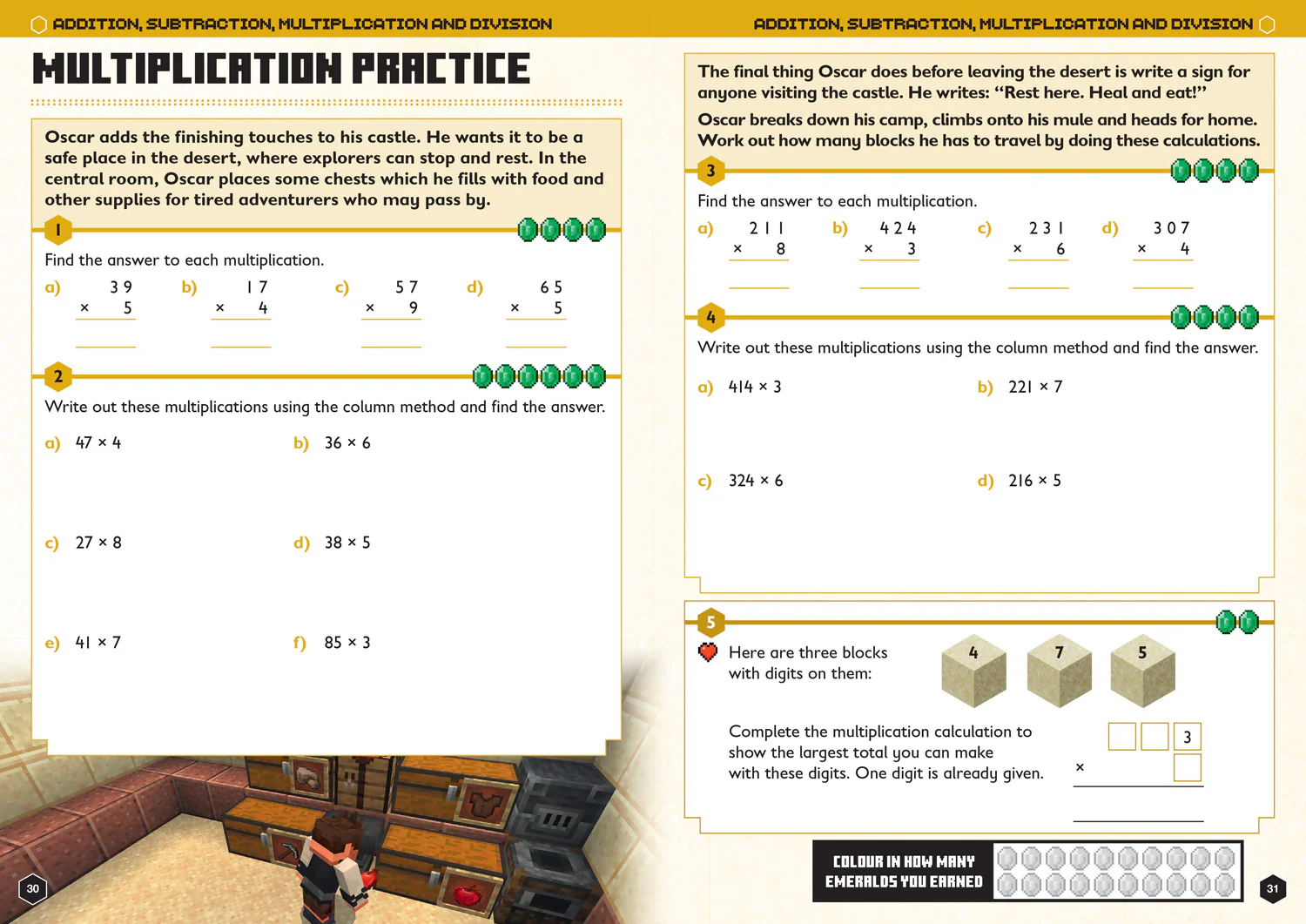 Minecraft Education - Minecraft Maths Ages 8-9: Official Workbook