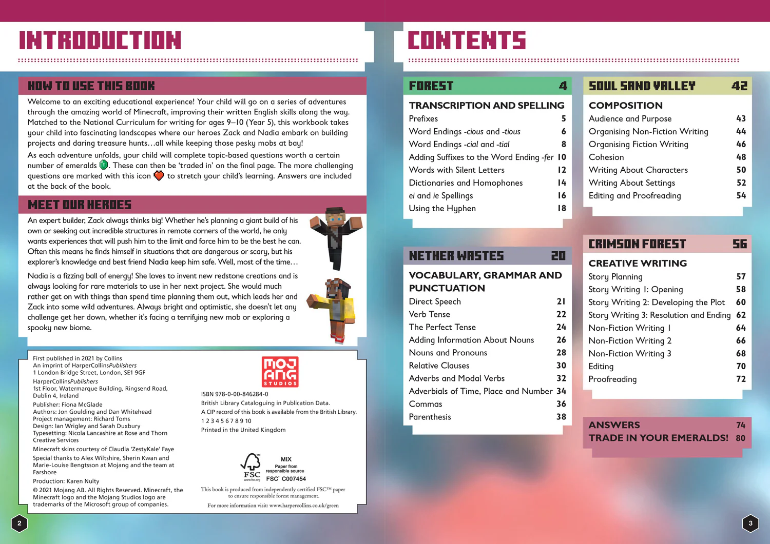 Minecraft Education - Minecraft English Ages 9-10: Official Workbook