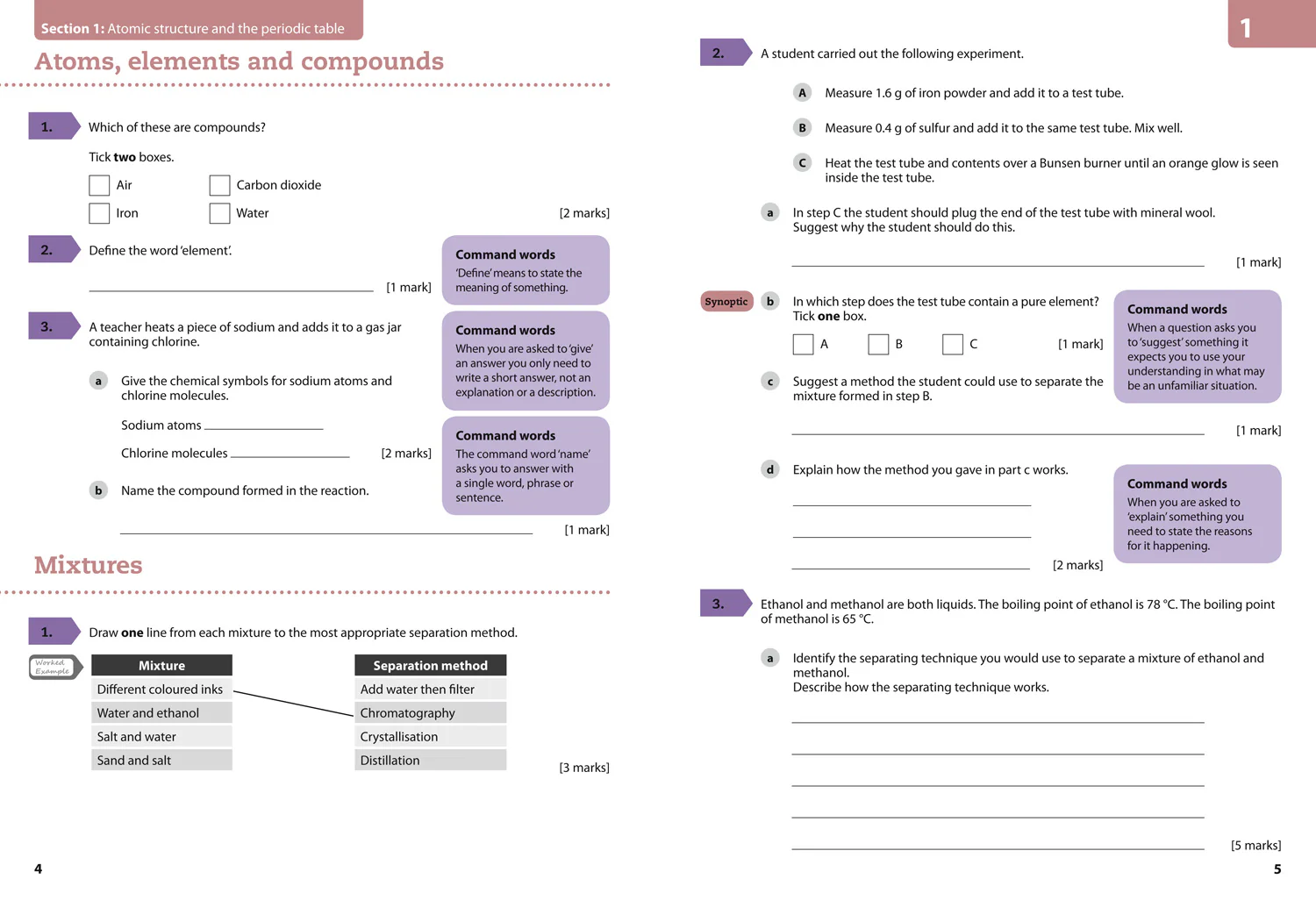 GCSE Science 9-1 - AQA GCSE (9-1) Chemistry Grade 6-7 Booster Workbook