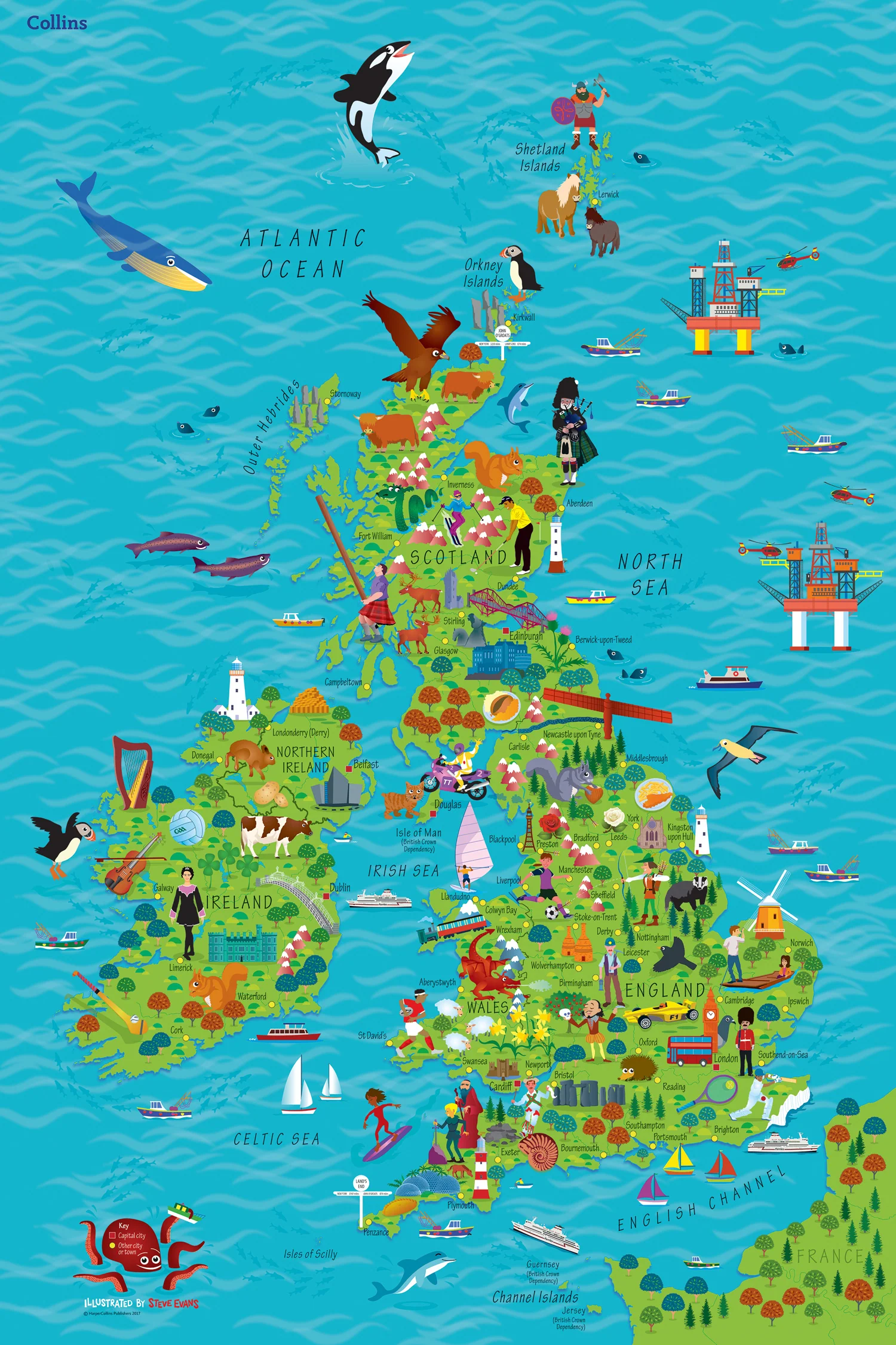 Children’s Wall Map of the United Kingdom and Ireland: Ideal way for kids to improve their UK knowledge (First edition)