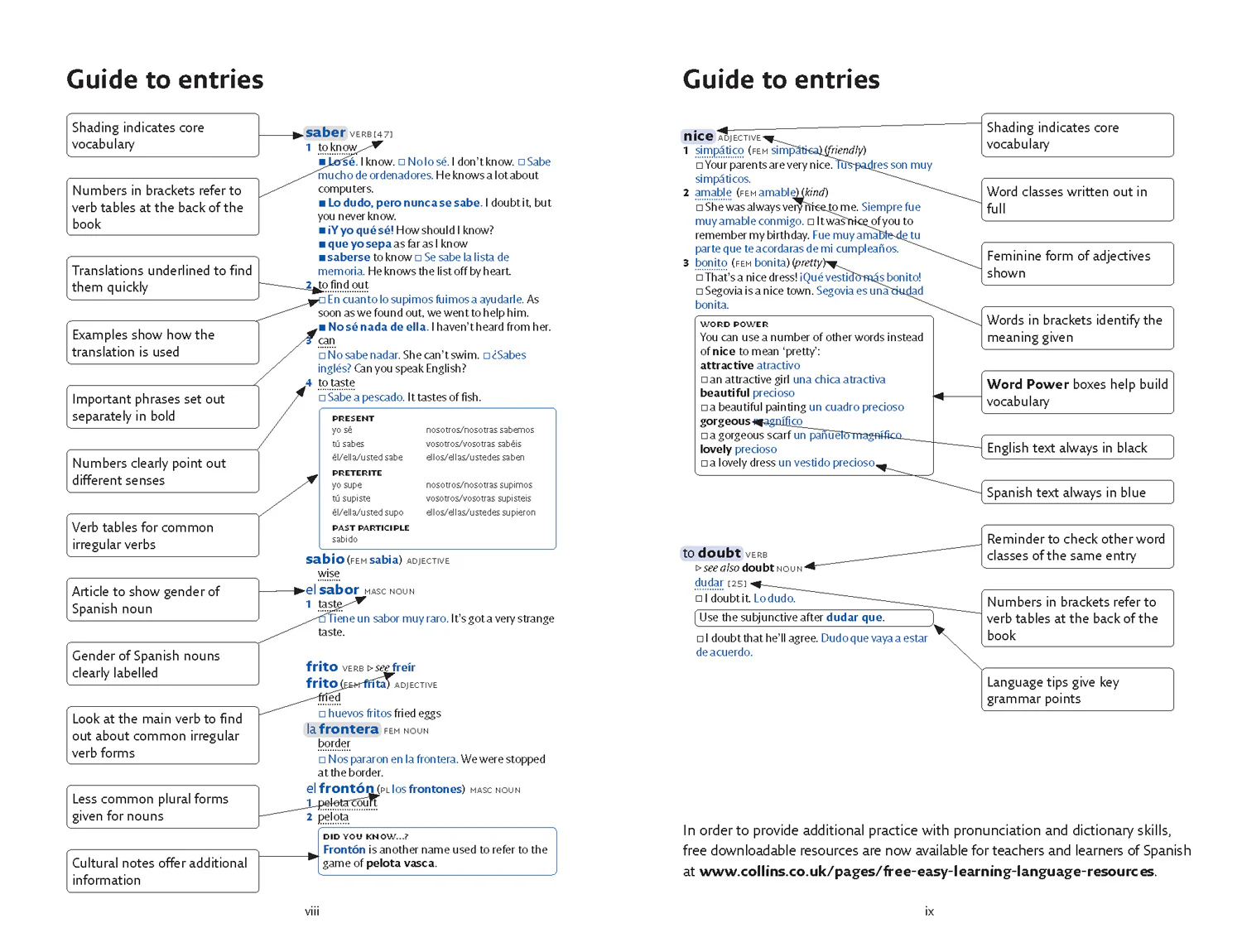 Collins Easy Learning - Easy Learning Spanish Dictionary: Trusted support for learning (Ninth edition)