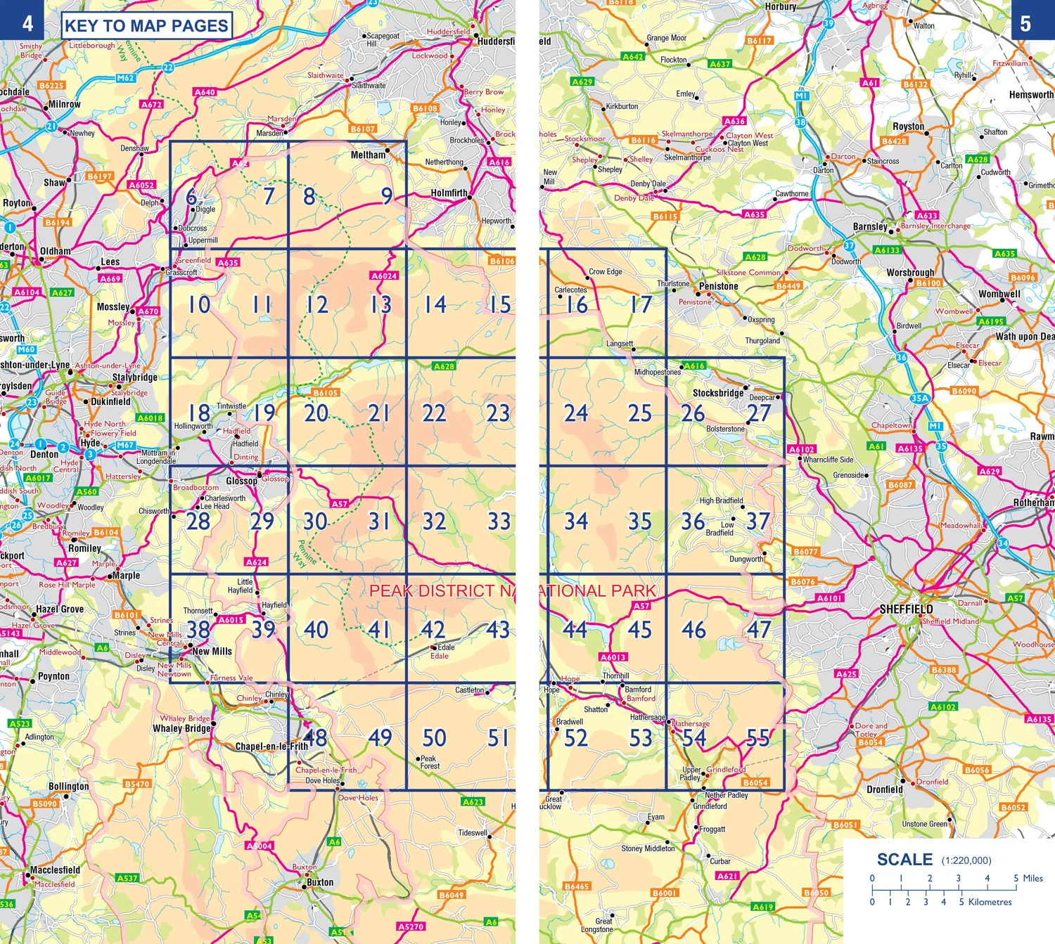 A -Z Adventure Series - Peak District (Dark Peak): with Ordnance Survey mapping (Third edition)