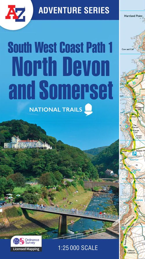 A -Z Adventure Series - South West Coast Path 1 – North Devon & Somerset: with Ordnance Survey mapping (Fourth edition)
