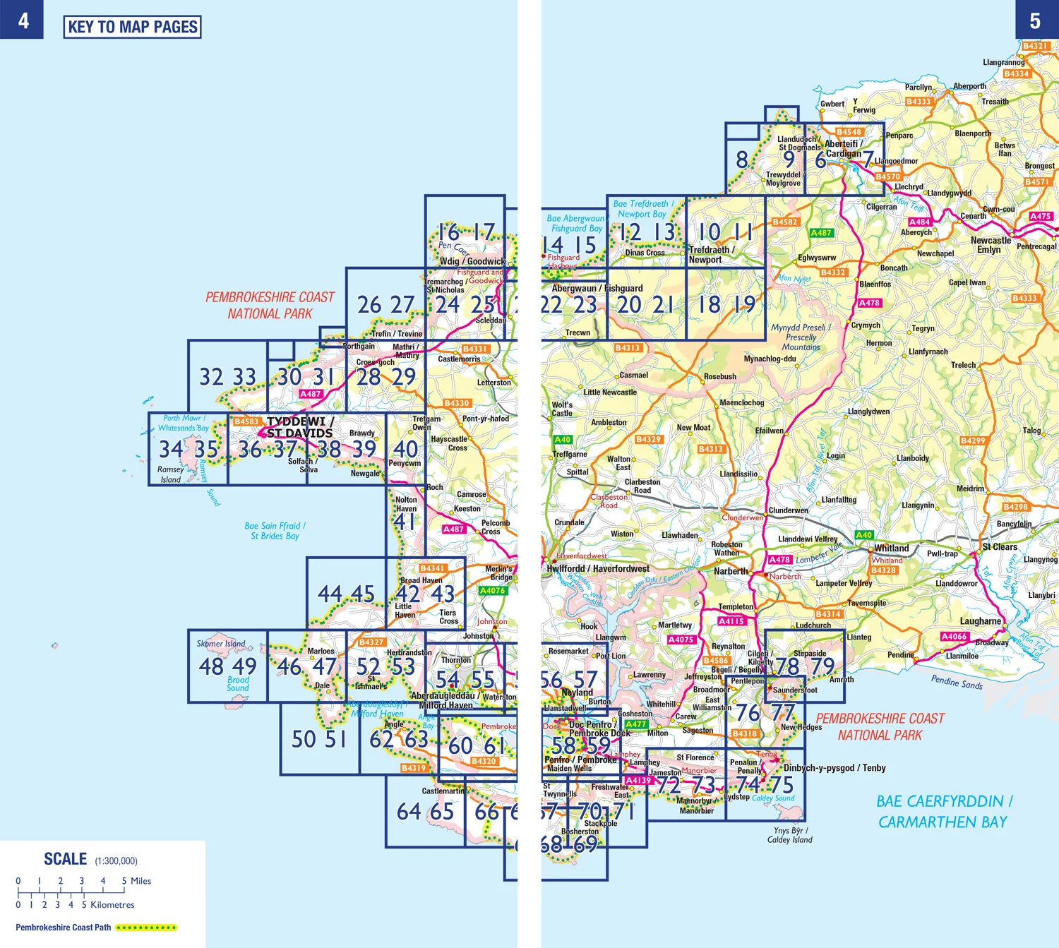 A -Z Adventure Series - Pembrokeshire Coast Path: with Ordnance Survey mapping (New Revised Third edition)