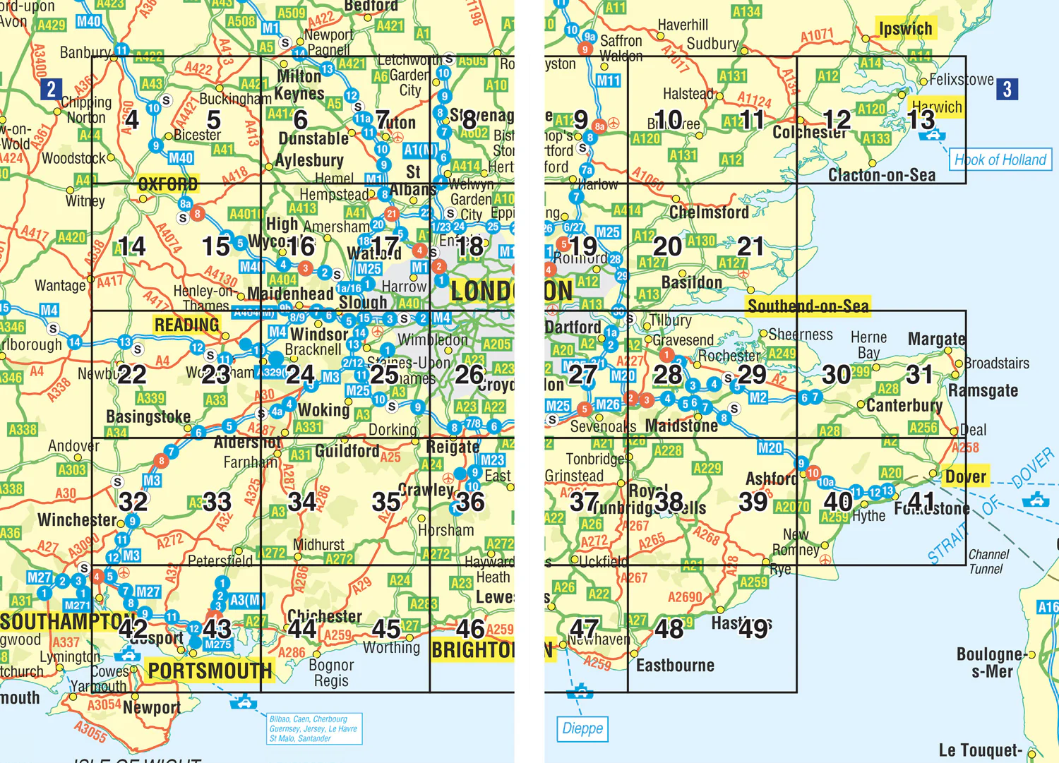 South East England A-Z Road Atlas: (17th edition)