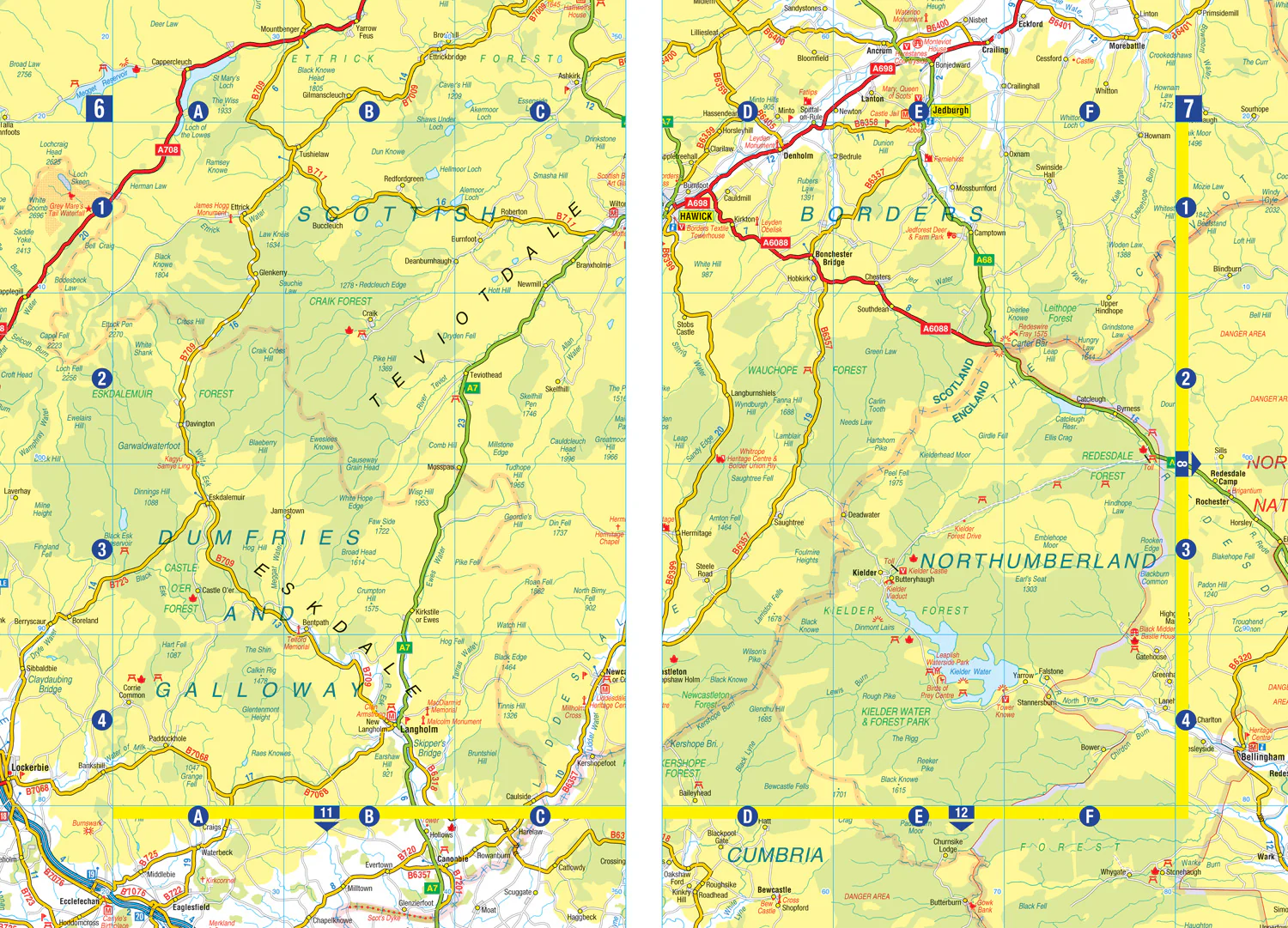 Northern England A-Z Road Atlas: (New Fifth edition)