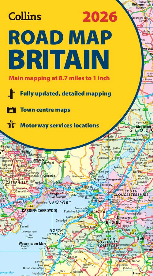 Collins Road Atlas - 2026 Collins Road Map of Britain: Clear and detailed folded map of Britain