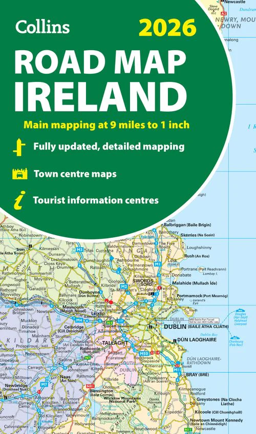 Collins Road Atlas - 2026 Collins Road Map of Ireland: Clear and detailed folded map of Ireland