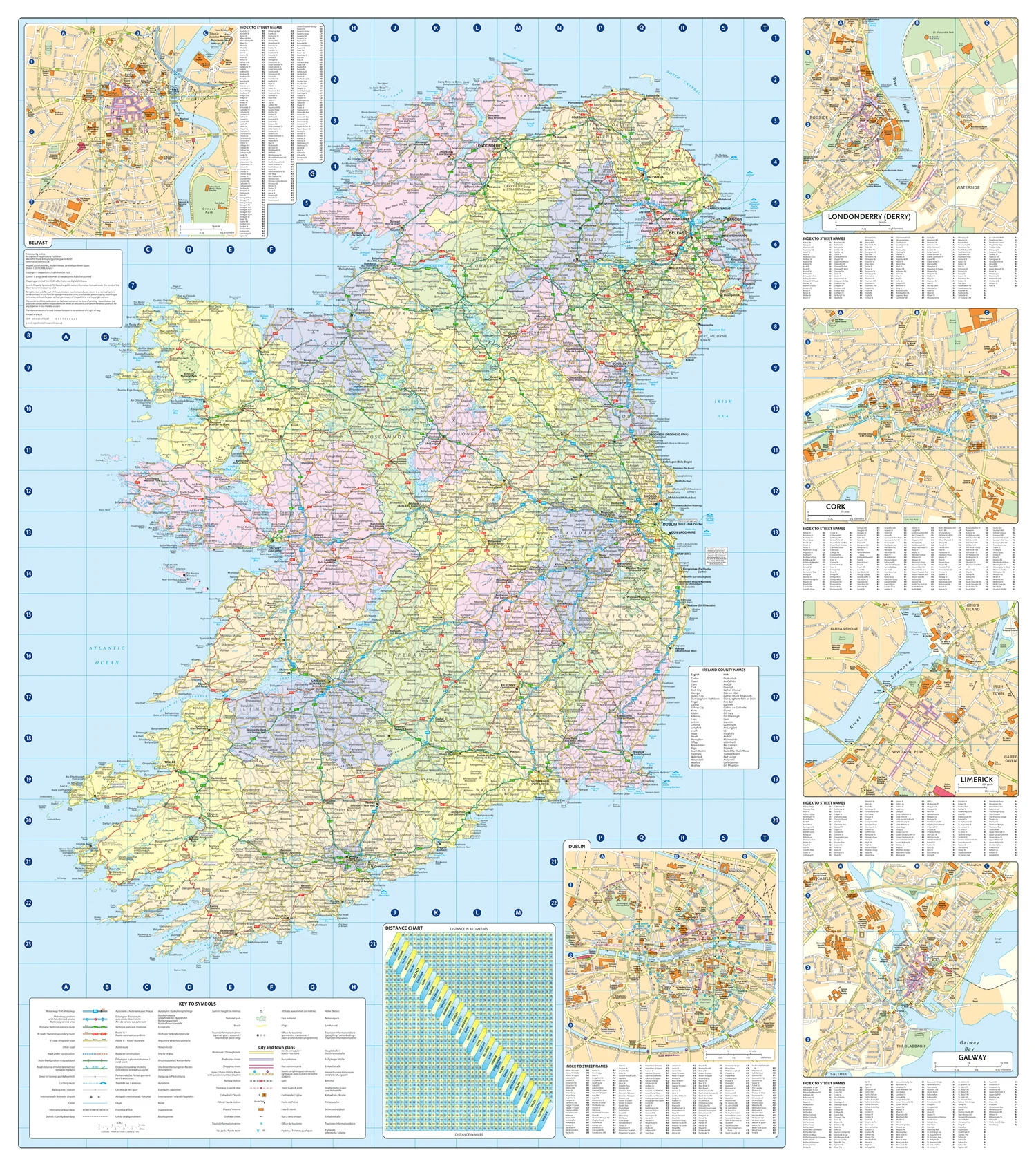 Collins Road Atlas - 2026 Collins Road Map of Ireland: Clear and detailed folded map of Ireland