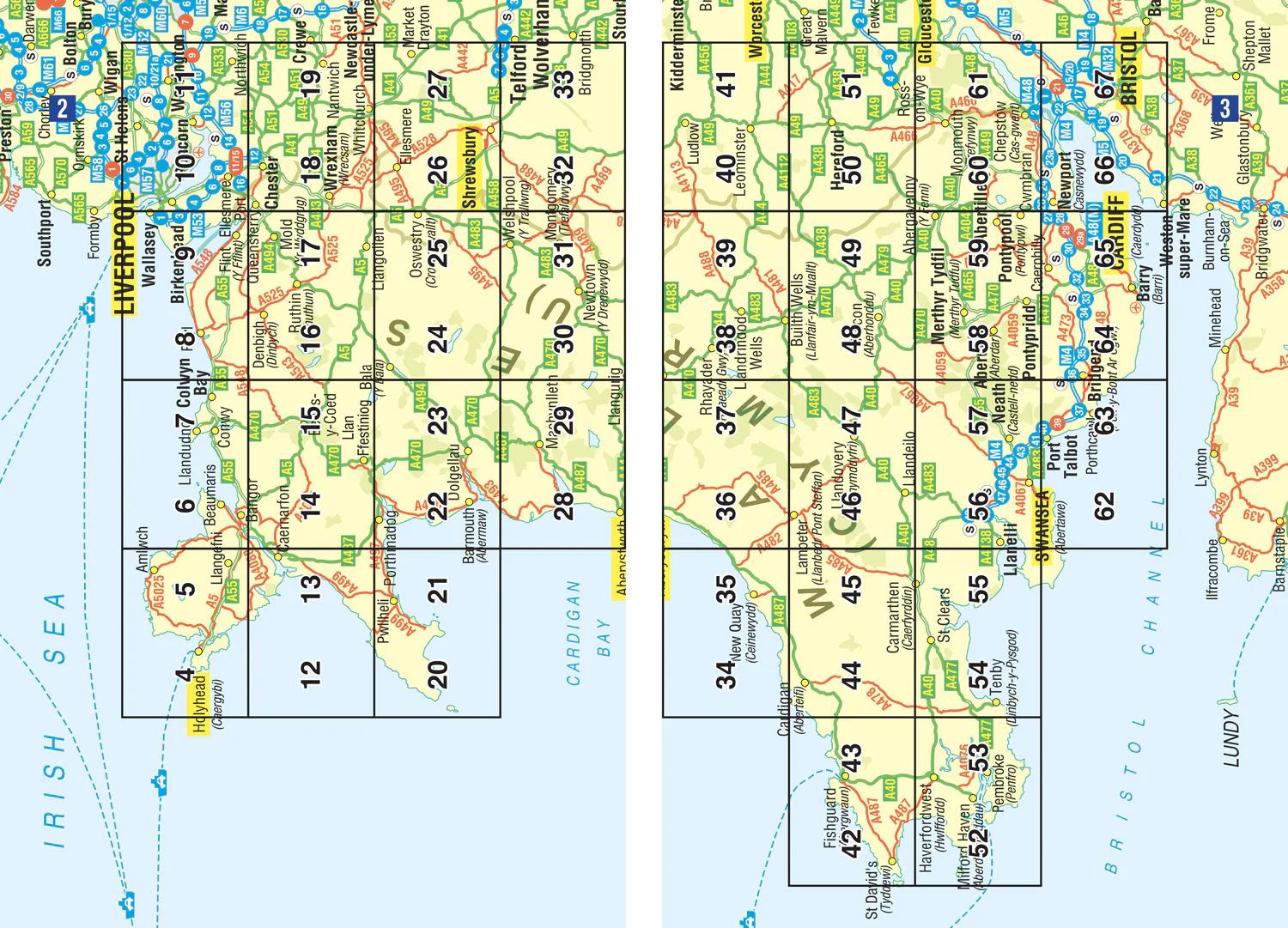 Wales A-Z Road Atlas: (13th edition)