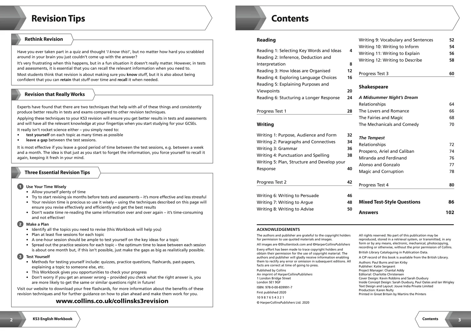 Collins KS3 Revision - KS3 English Workbook: Ideal for Years 7, 8 and 9