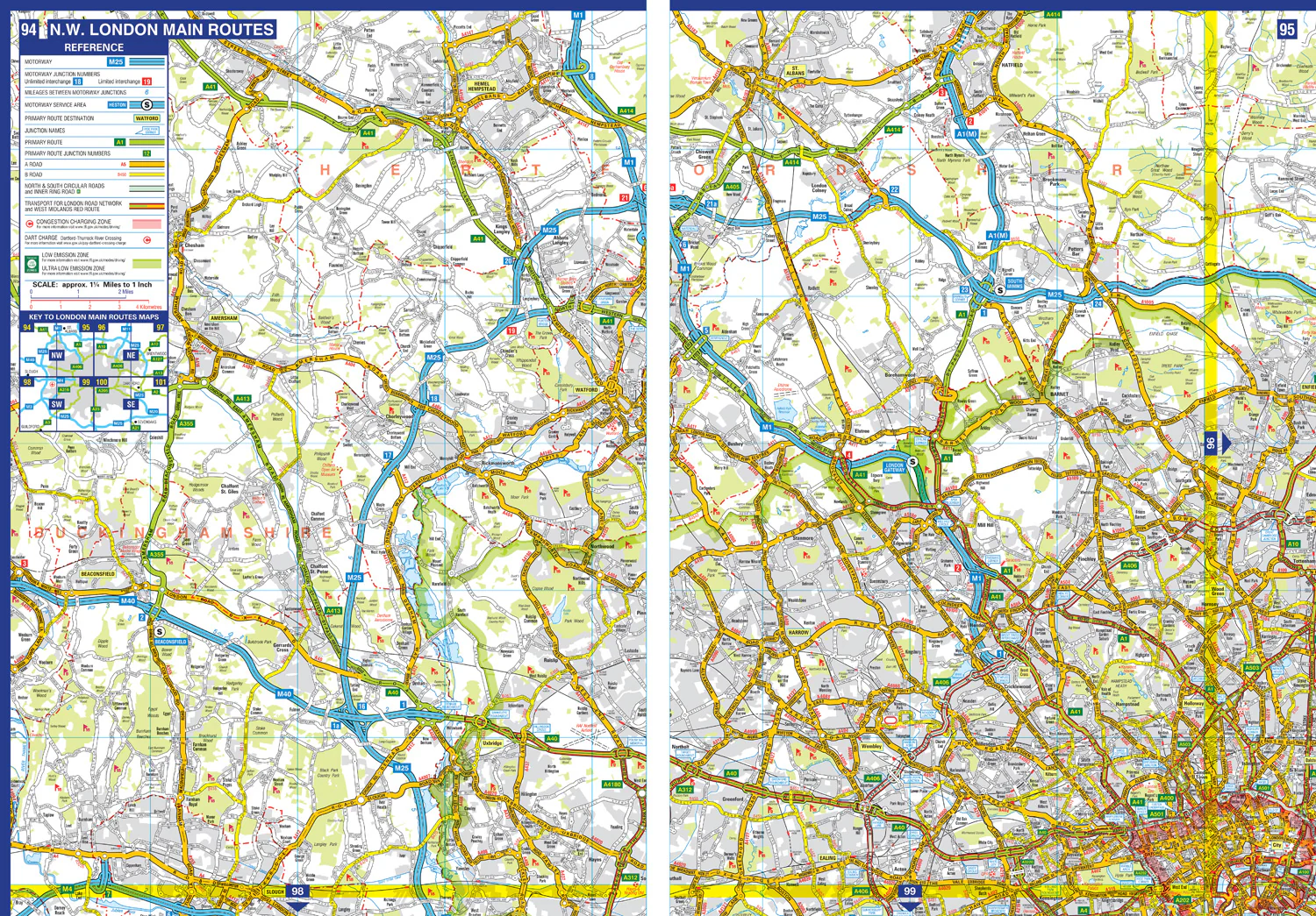 Great Britain & Northern Ireland A-Z Road Atlas 2025 (A3 Paperback)