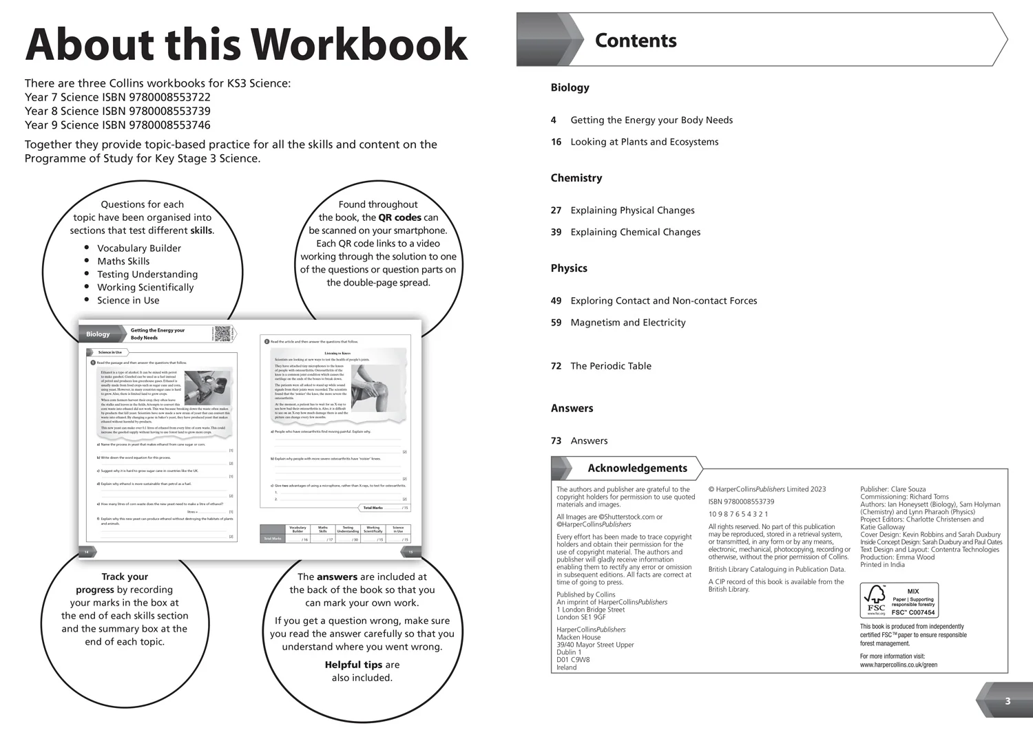 Collins KS3 Revision - KS3 Science Year 8 Workbook: Ideal for Year 8