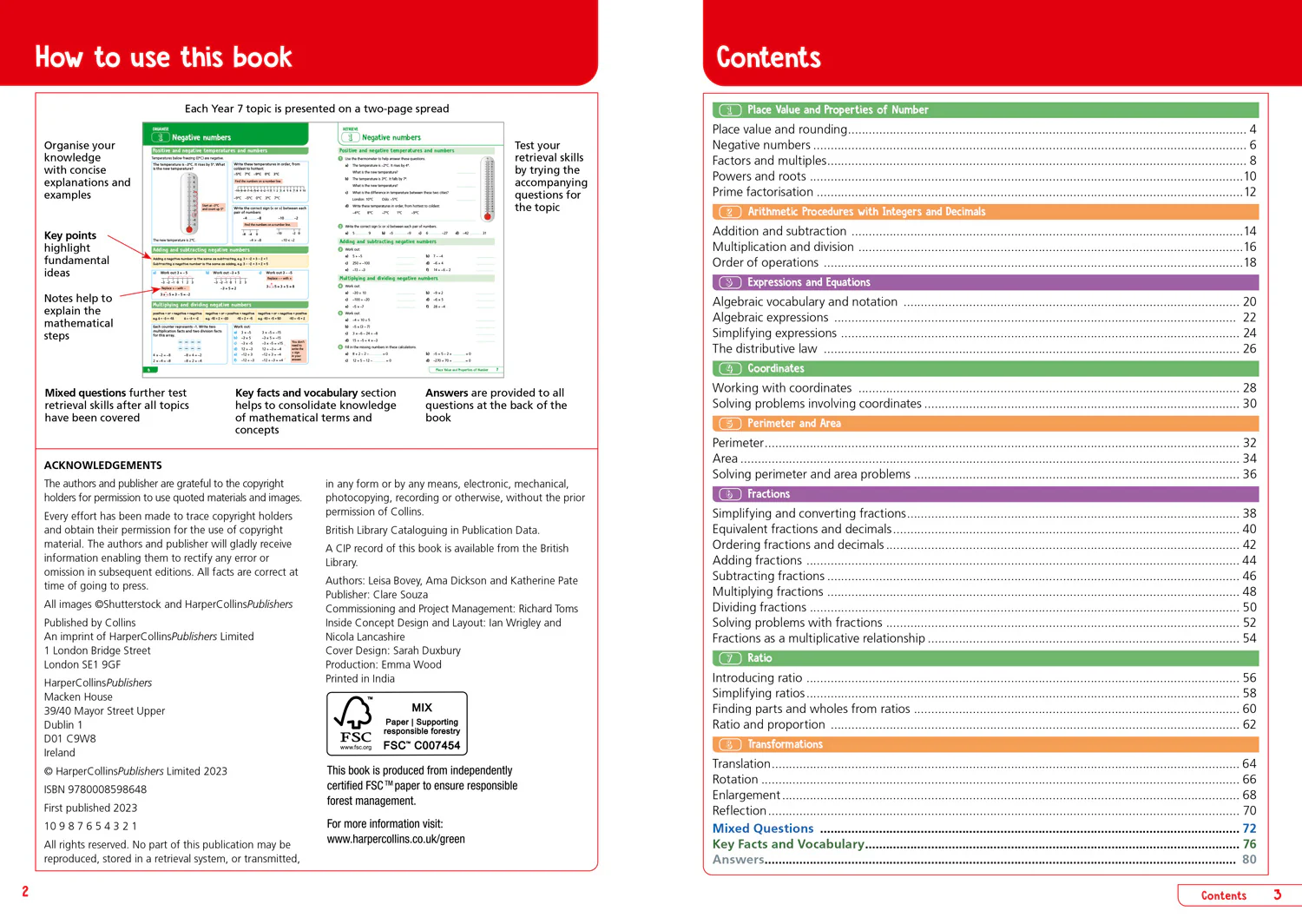 Collins KS3 Revision - KS3 Maths Year 7: Organise and retrieve your knowledge: Ideal for Year 7