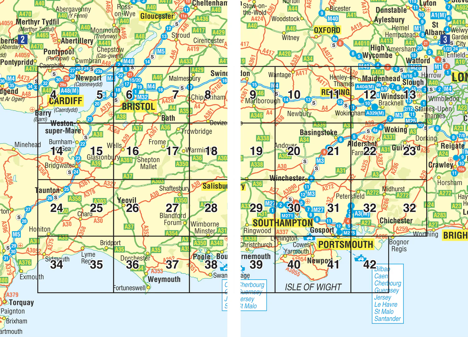 Southern England A-Z Road Atlas: (13th edition)