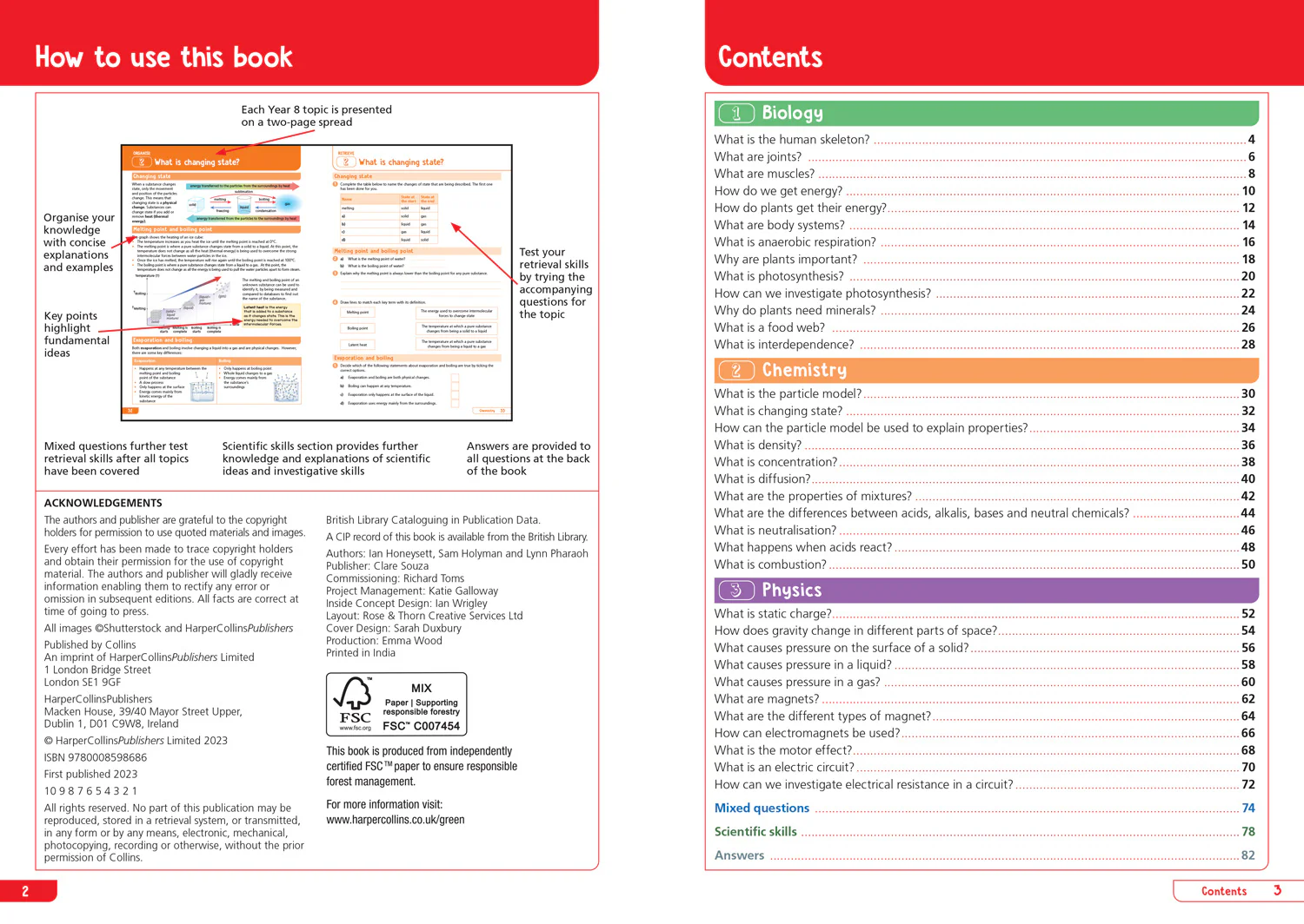 Collins KS3 Revision - KS3 Science Year 8: Organise and retrieve your knowledge: Ideal for Year 8