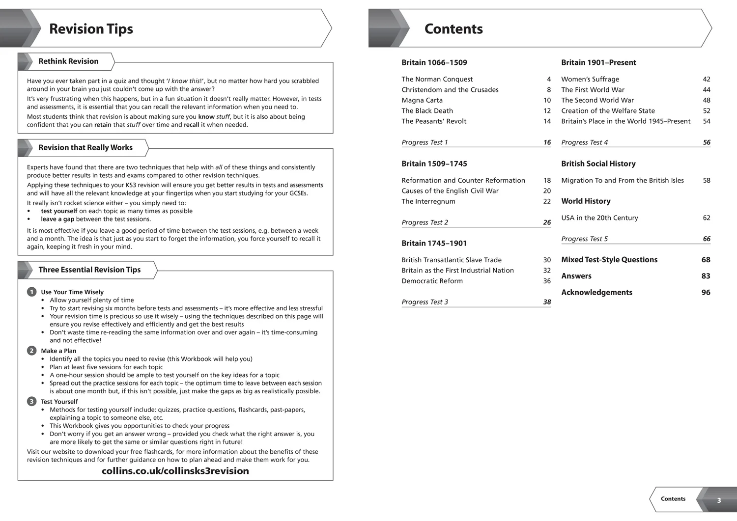Collins KS3 Revision - KS3 History Workbook: Ideal for Years 7, 8 and 9