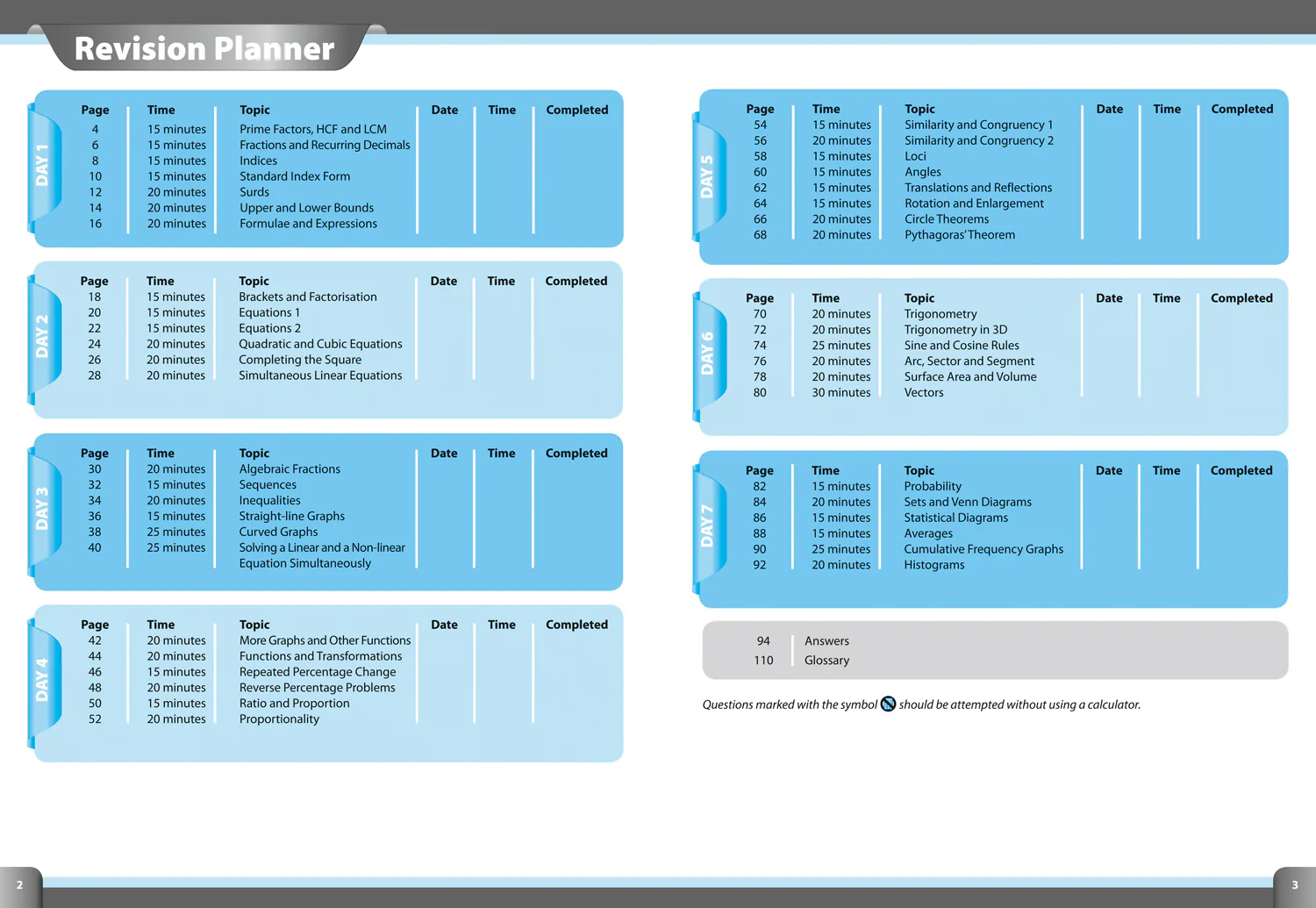 Collins GCSE Grade 9-1 Revision - GCSE 9-1 Maths Higher In A Week: Ideal for the 2026 and 2027 exams