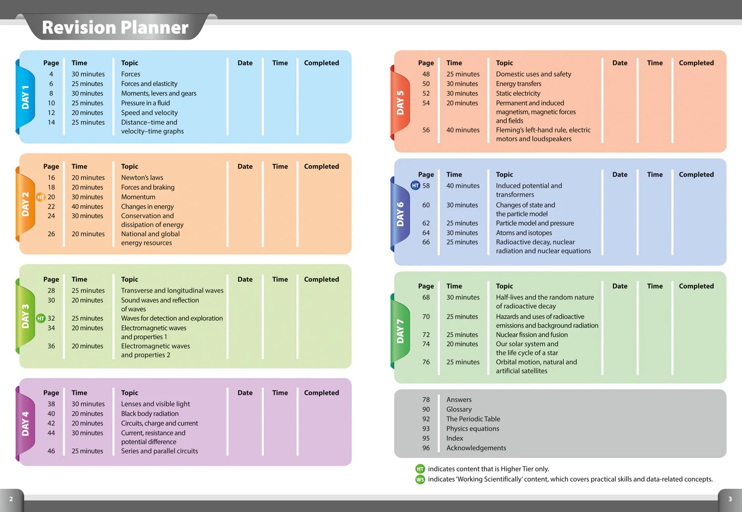 Collins GCSE Grade 9-1 Revision - GCSE 9-1 Physics In A Week: Ideal for the 2026 and 2027 exams