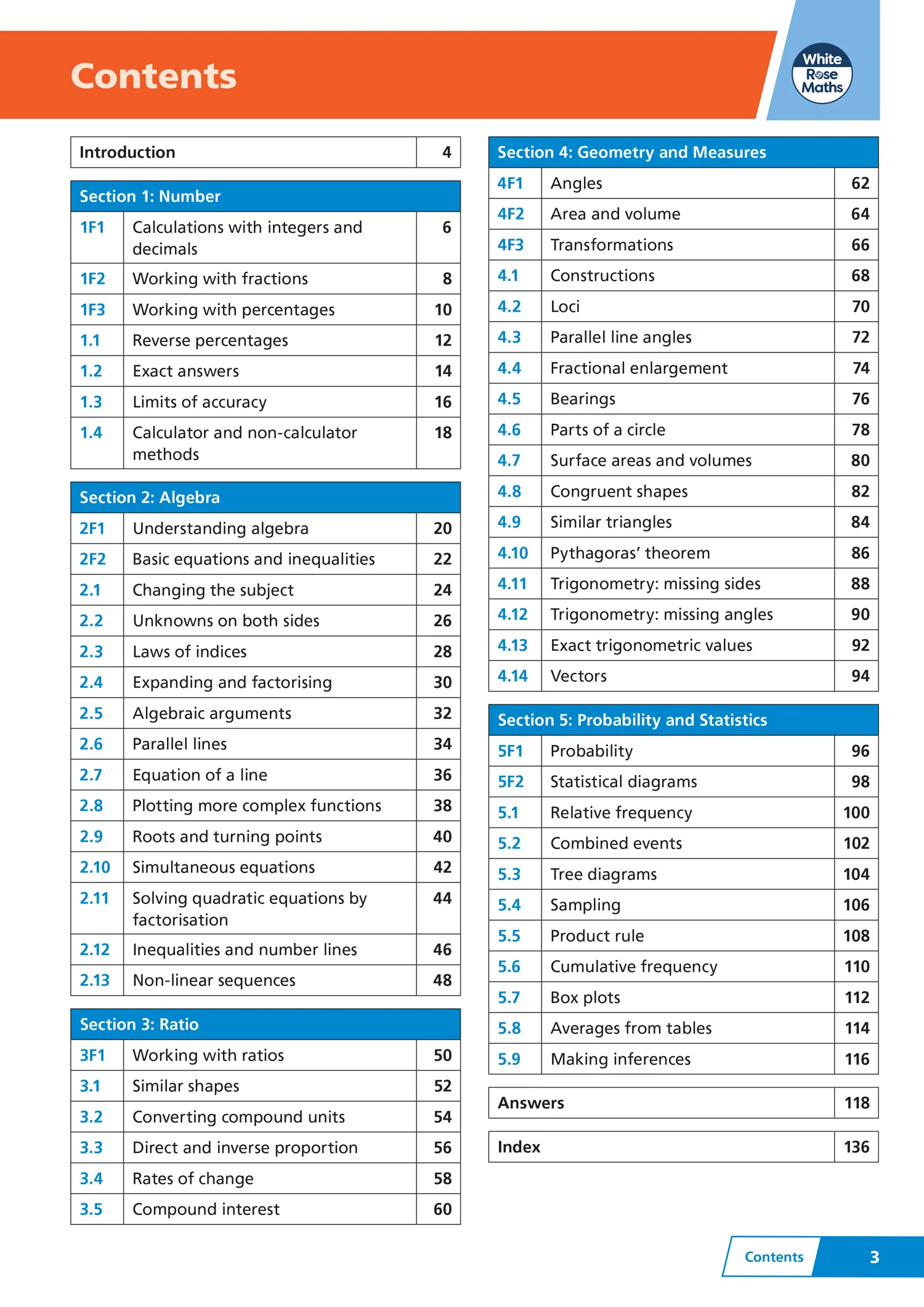White Rose Maths - Edexcel GCSE 9-1 Revision Guide: Aiming for Grade 5/6: Ideal for the 2026 and 2027 exams