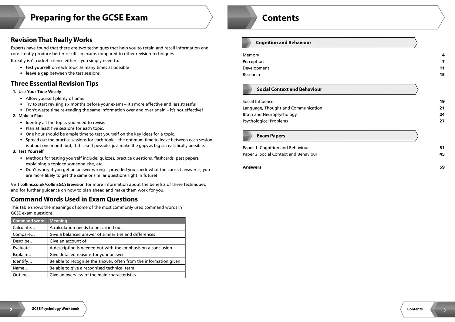 Collins GCSE Grade 9-1 Revision - AQA GCSE 9-1 Psychology Workbook: Ideal for the 2026 and 2027 exams (First edition)